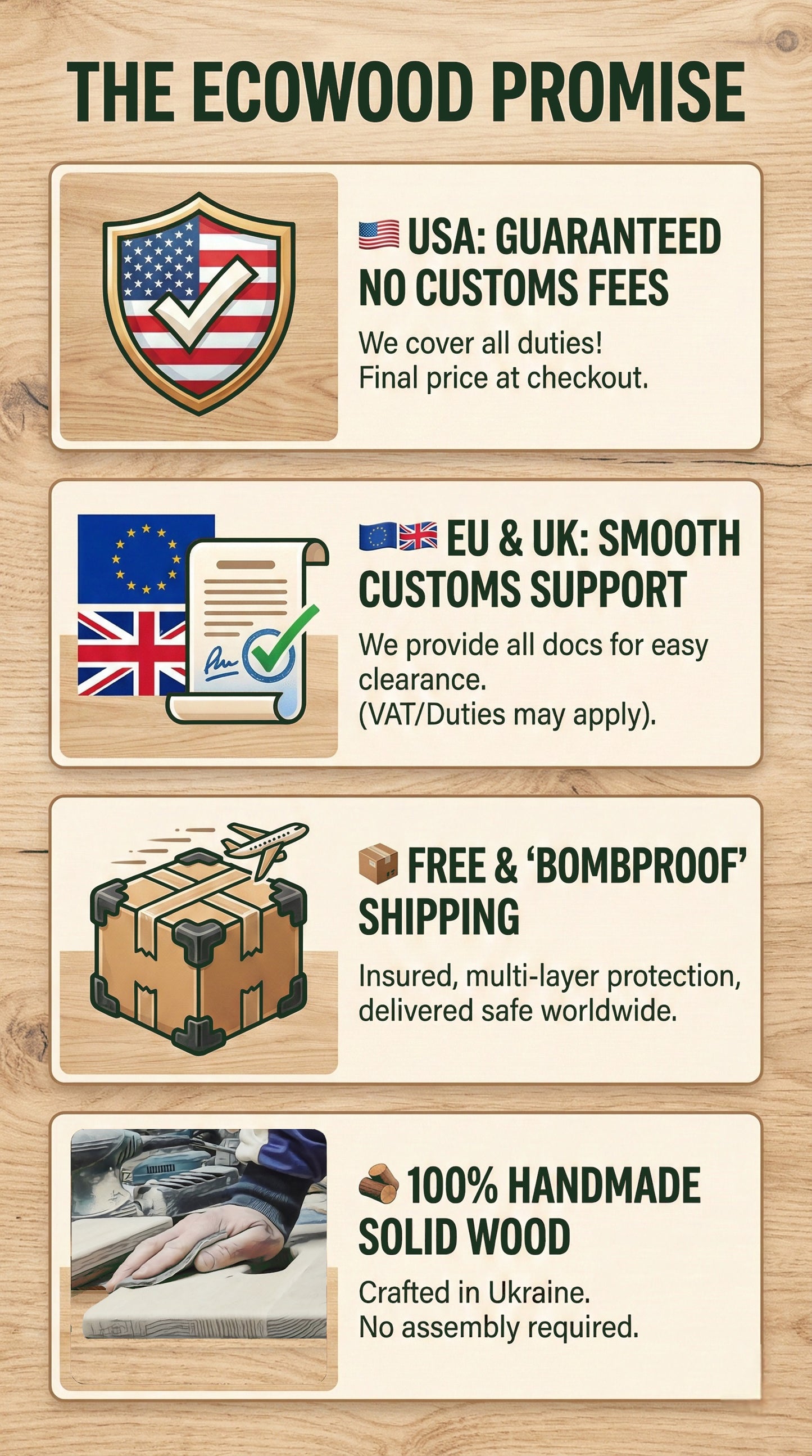 Convertible Stepladder / Step Stool (24.8"/63cm) – Blue Grey / Solid Oak Steps & Seat