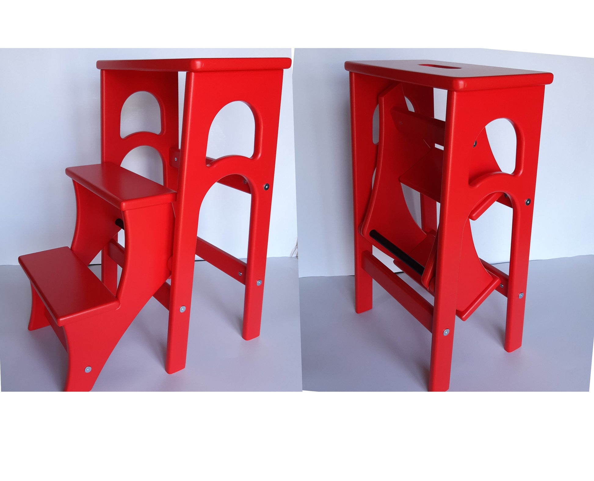 Stepladder emerald green, StepStool, Stool Ladder, Foot Stool, Convertible Chair, Kitchen Step Stool, Dinning Stool, Transformer Stool