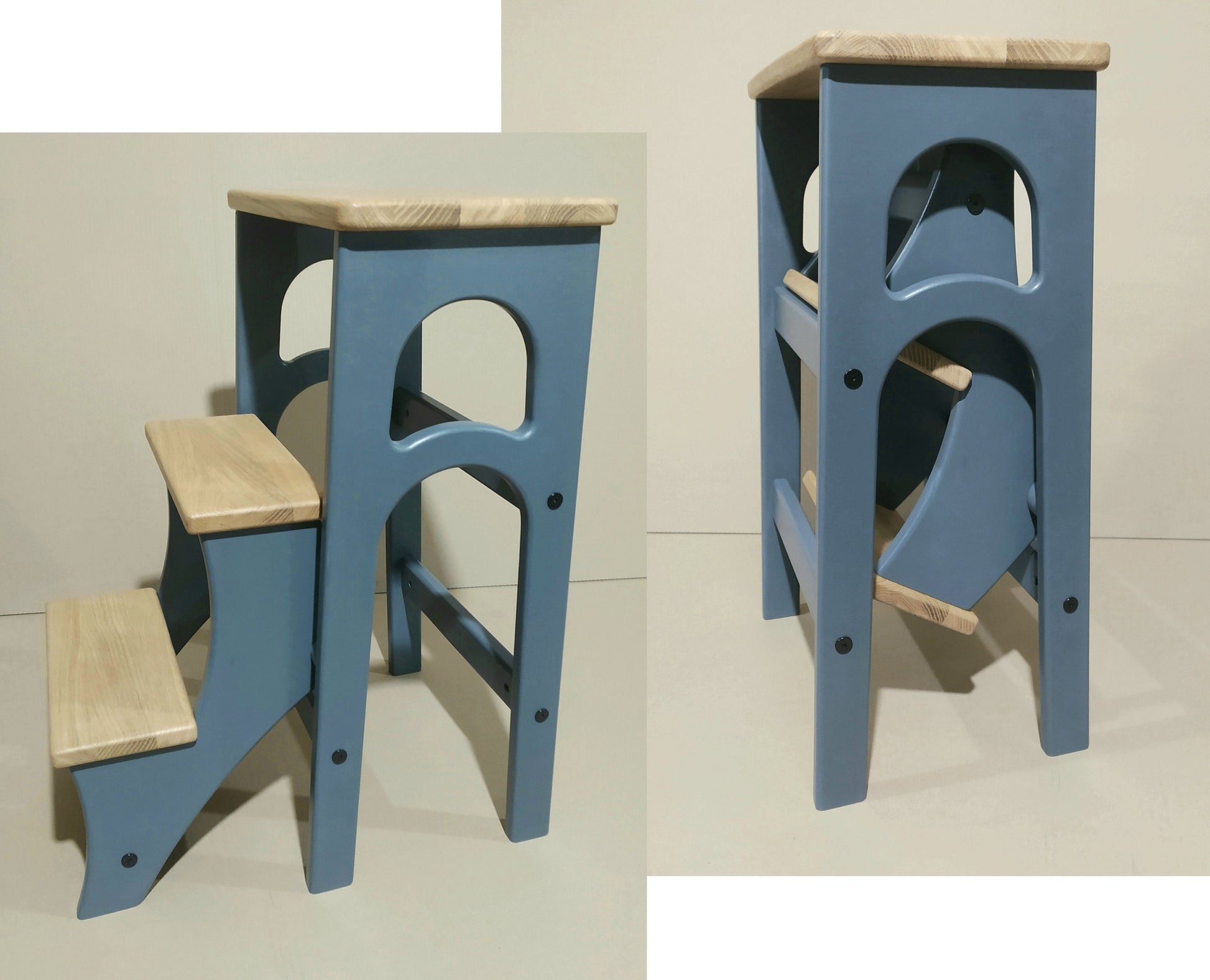 Stepladder Orange Terracotta, StepStool, Stool Ladder, Foot Stool, Convertible Chair, Kitchen Step Stool, Dinning Stool, Transformer