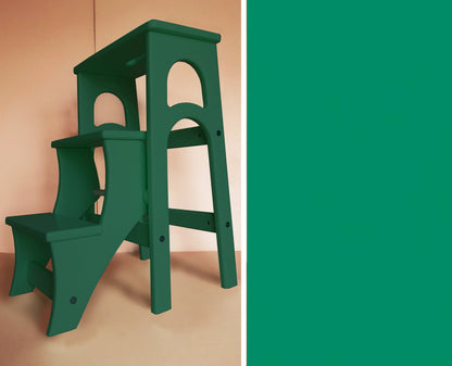 Stepladder emerald green, StepStool, Stool Ladder, Foot Stool, Convertible Chair, Kitchen Step Stool, Dinning Stool, Transformer Stool