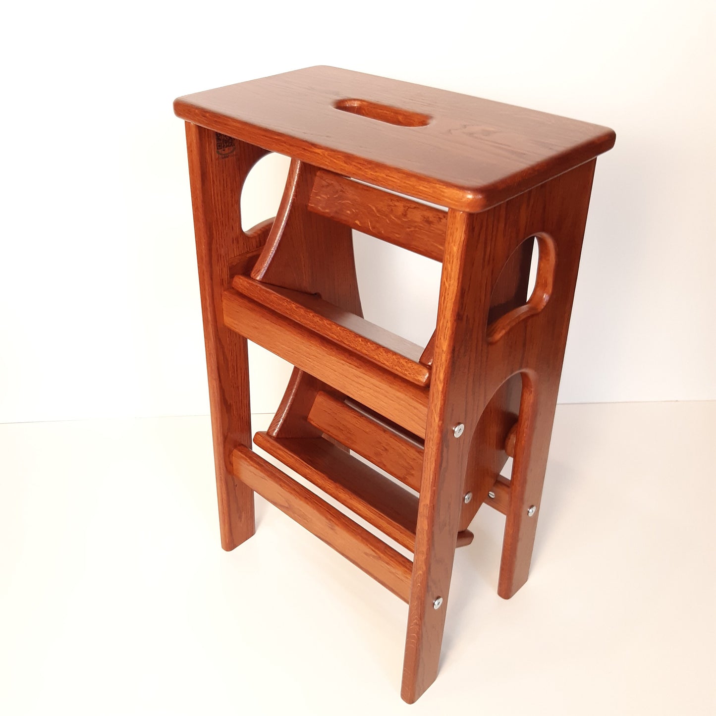 Natural Oak Stepladder, StepStool Natural Wood, Stool Ladder, Stand with Ukraine, Kitchen Step Stool, Dinning Stool, Transformer Stool