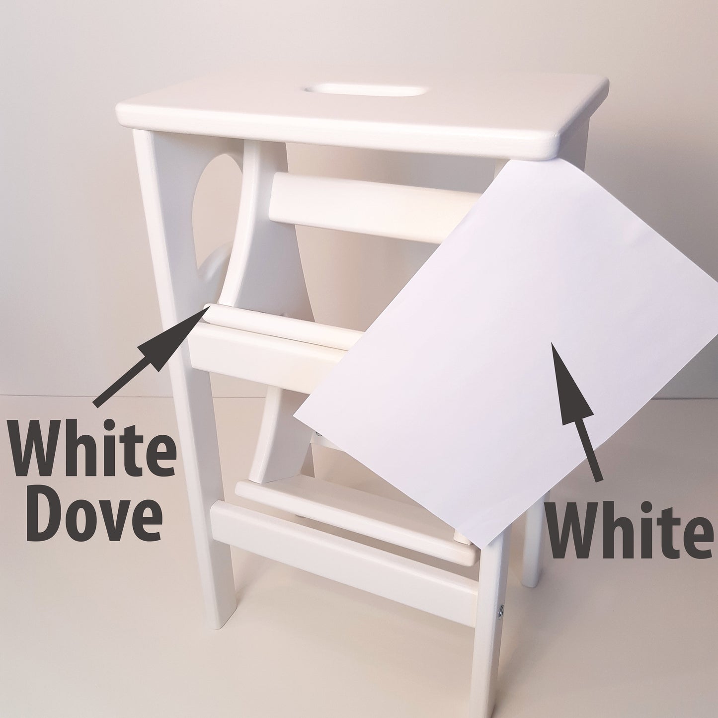 Stepladder for Everyone StepStool for Kitchen Stool Ladder for Library Foot Stool Kitchen Step Stool Dinning Stool White Dove color