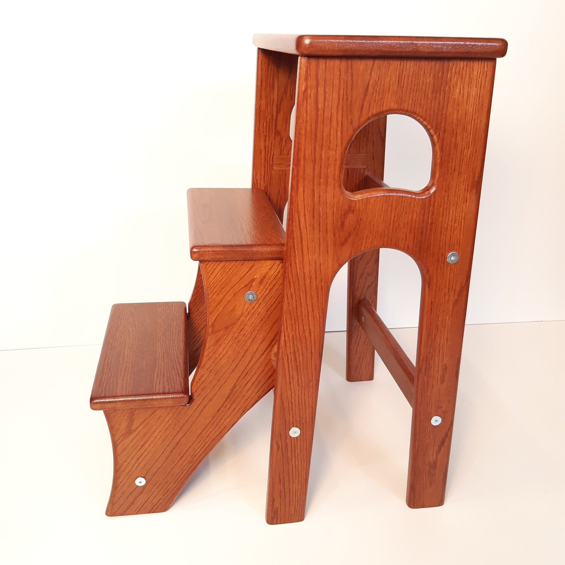 Natural Oak Stepladder, StepStool Natural Wood, Stool Ladder, Stand with Ukraine, Kitchen Step Stool, Dinning Stool, Transformer Stool