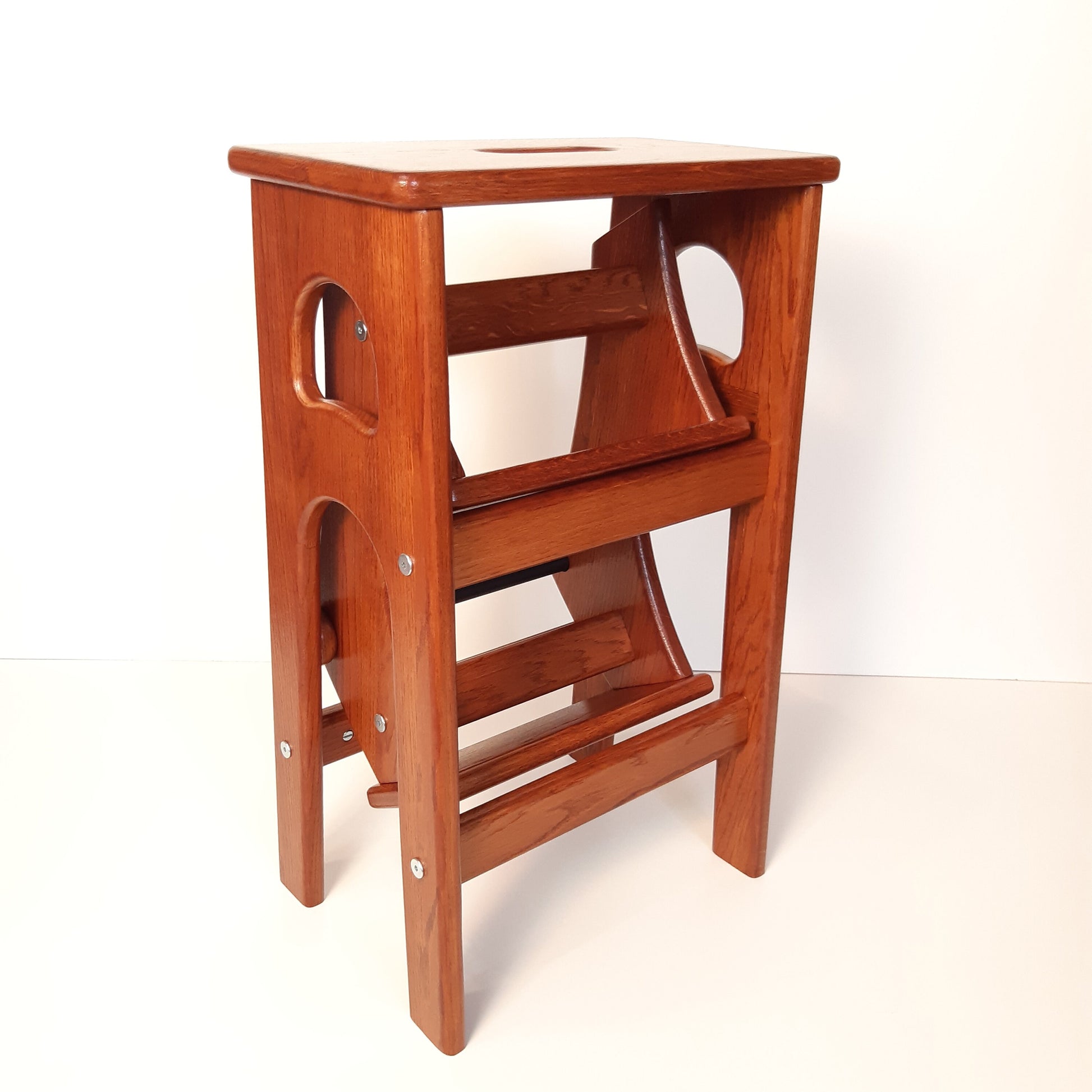 Natural Oak Stepladder, StepStool Natural Wood, Stool Ladder, Stand with Ukraine, Kitchen Step Stool, Dinning Stool, Transformer Stool