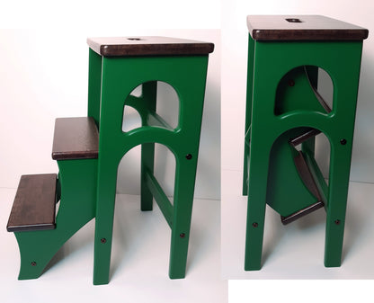 Stepladder Beige, StepStool, Stool Ladder, Foot Stool, Convertible Chair, Kitchen Step Stool, Dinning Stool, Transformer Stool