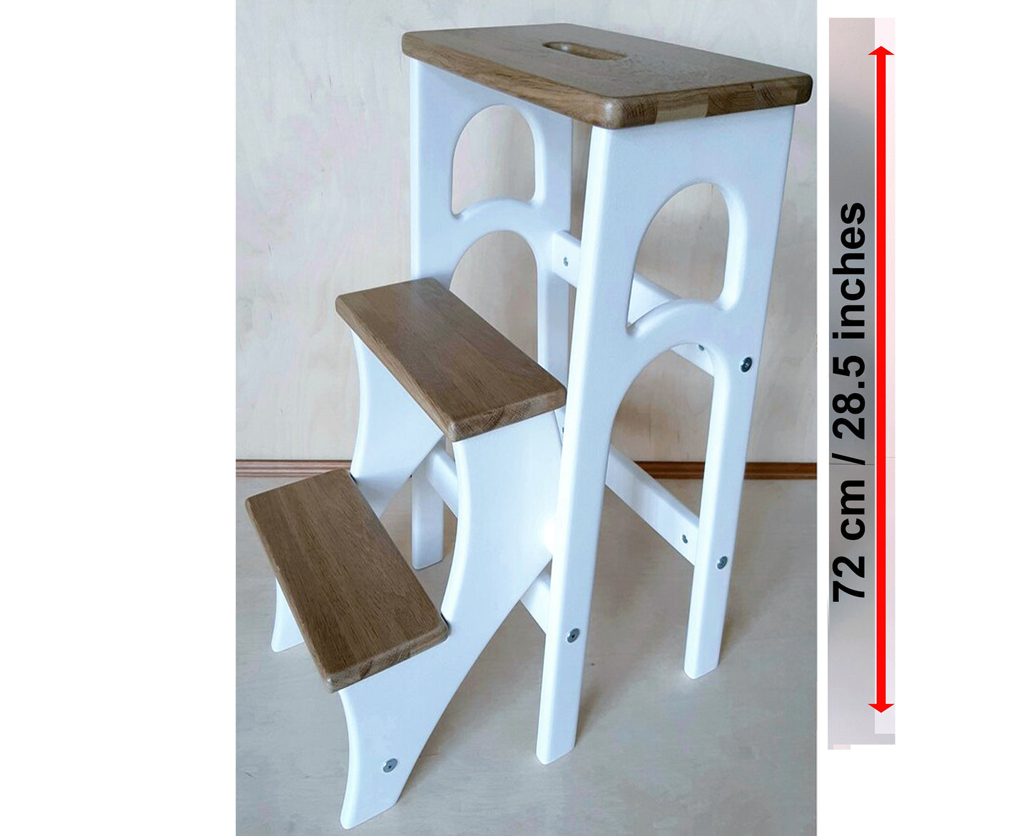 High Stepladder 28.5 inches, StepStool, Stool Ladder, Foot Stool, Convertible Chair, Kitchen Step Stool, Dinning Stool, Transformer Stool