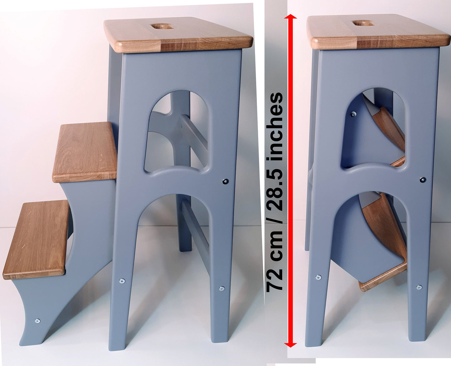 High Stepladder 28.5 inches, StepStool, Stool Ladder, Foot Stool, Convertible Chair, Kitchen Step Stool, Dinning Stool, Transformer Stool