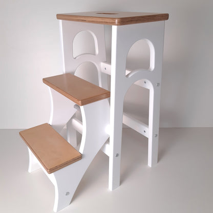 Stepladder, StepStool, Stool Ladder, Foot Stool, Convertible Chair, Kitchen Step Stool, Transformer Stool, Red ladder, Grey ladder