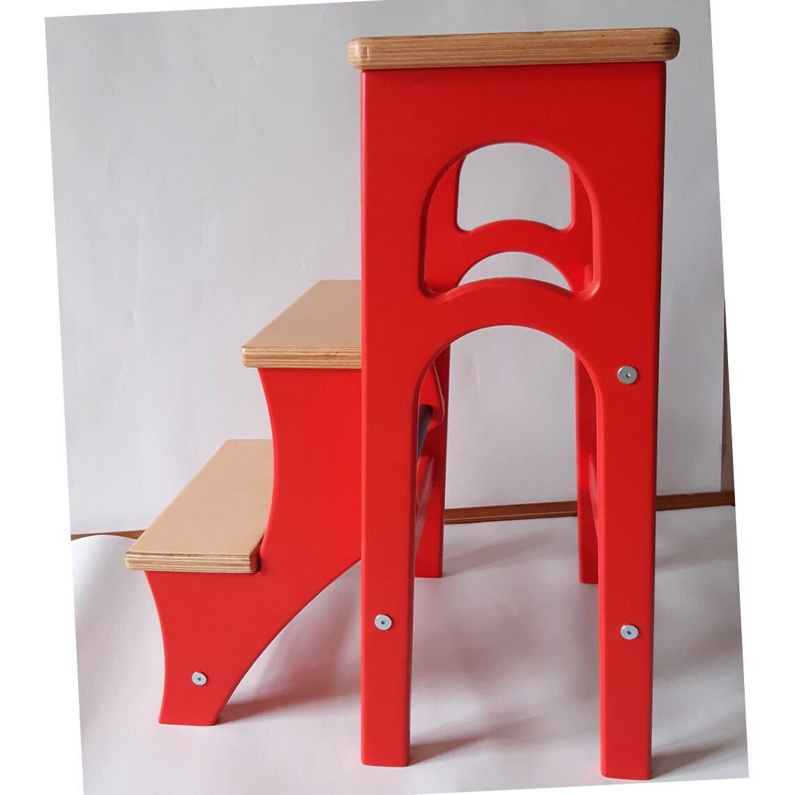 Stepladder, StepStool, Stool Ladder, Foot Stool, Convertible Chair, Kitchen Step Stool, Transformer Stool, Red ladder, Grey ladder
