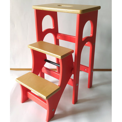 Stepladder, StepStool, Stool Ladder, Foot Stool, Convertible Chair, Kitchen Step Stool, Transformer Stool, Red ladder, Grey ladder