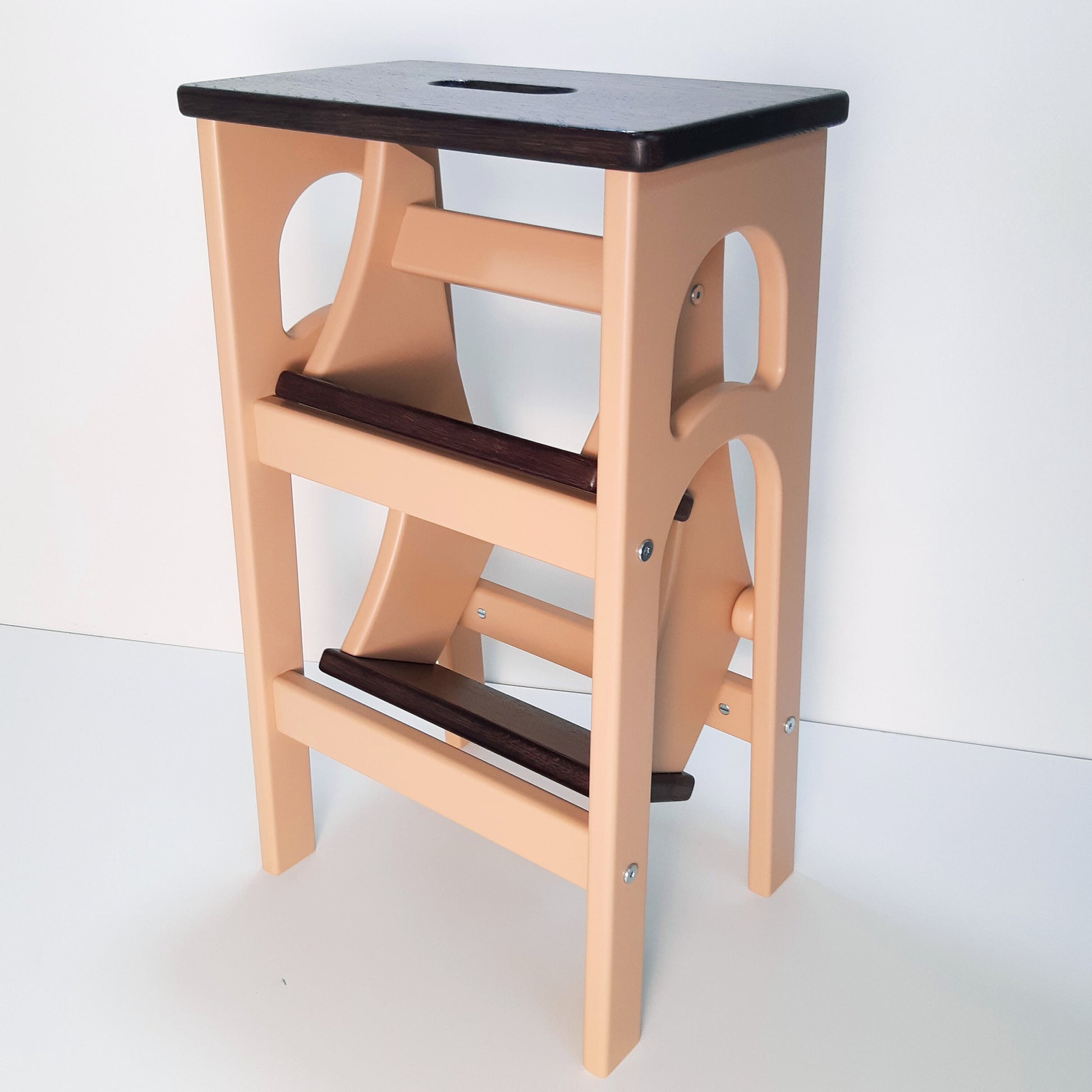 Stepladder Beige, StepStool, Stool Ladder, Foot Stool, Convertible Chair, Kitchen Step Stool, Dinning Stool, Transformer Stool