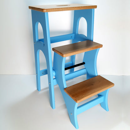 High Stepladder 28.5 inches, StepStool, Stool Ladder, Foot Stool, Convertible Chair, Kitchen Step Stool, Dinning Stool, Transformer Stool