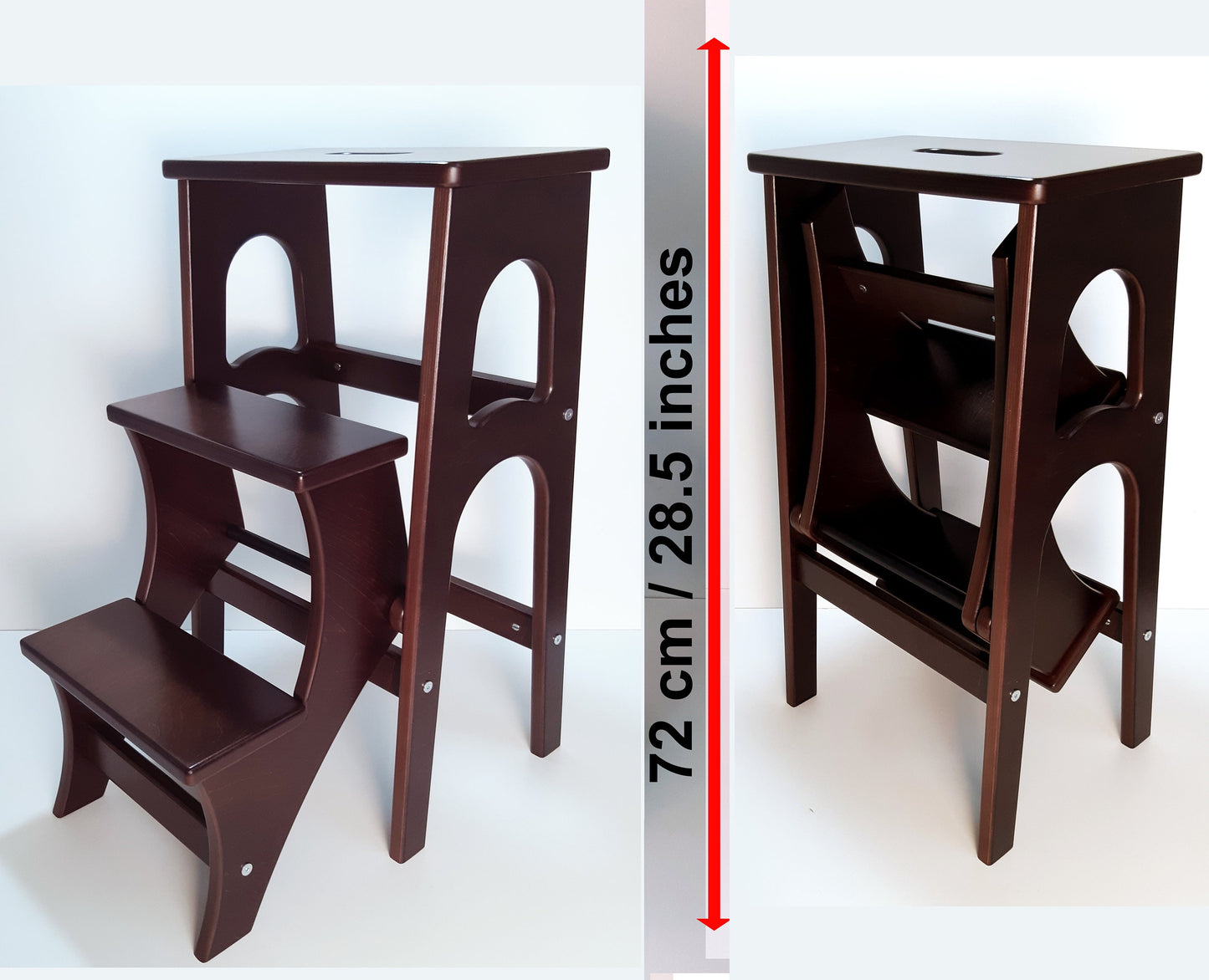 High Stepladder 28.5 inches, StepStool, Stool Ladder, Foot Stool, Convertible Chair, Kitchen Step Stool, Dinning Stool, Transformer Stool