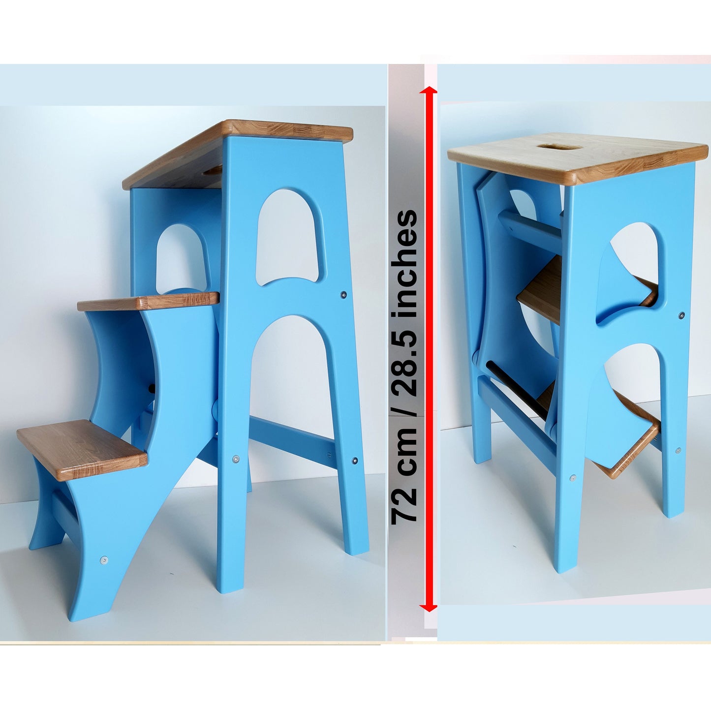 High Stepladder 28.5 inches, StepStool, Stool Ladder, Foot Stool, Convertible Chair, Kitchen Step Stool, Dinning Stool, Transformer Stool