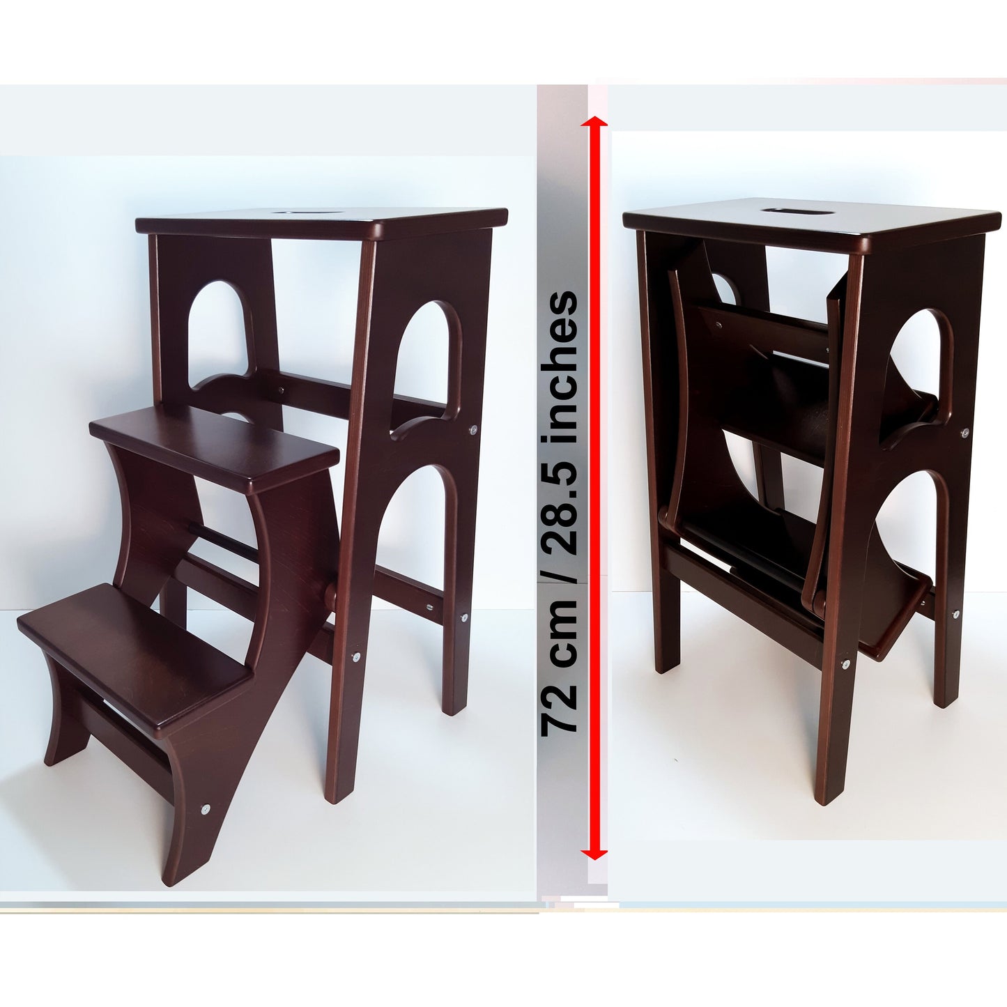 High Stepladder 28.5 inches, StepStool, Stool Ladder, Foot Stool, Convertible Chair, Kitchen Step Stool, Dinning Stool, Transformer Stool