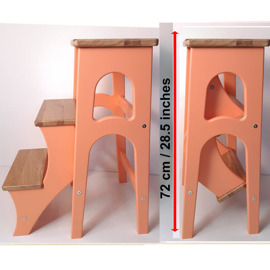 High Stepladder 28.5 inches, StepStool, Stool Ladder, Foot Stool, Convertible Chair, Kitchen Step Stool, Dinning Stool, Transformer Stool