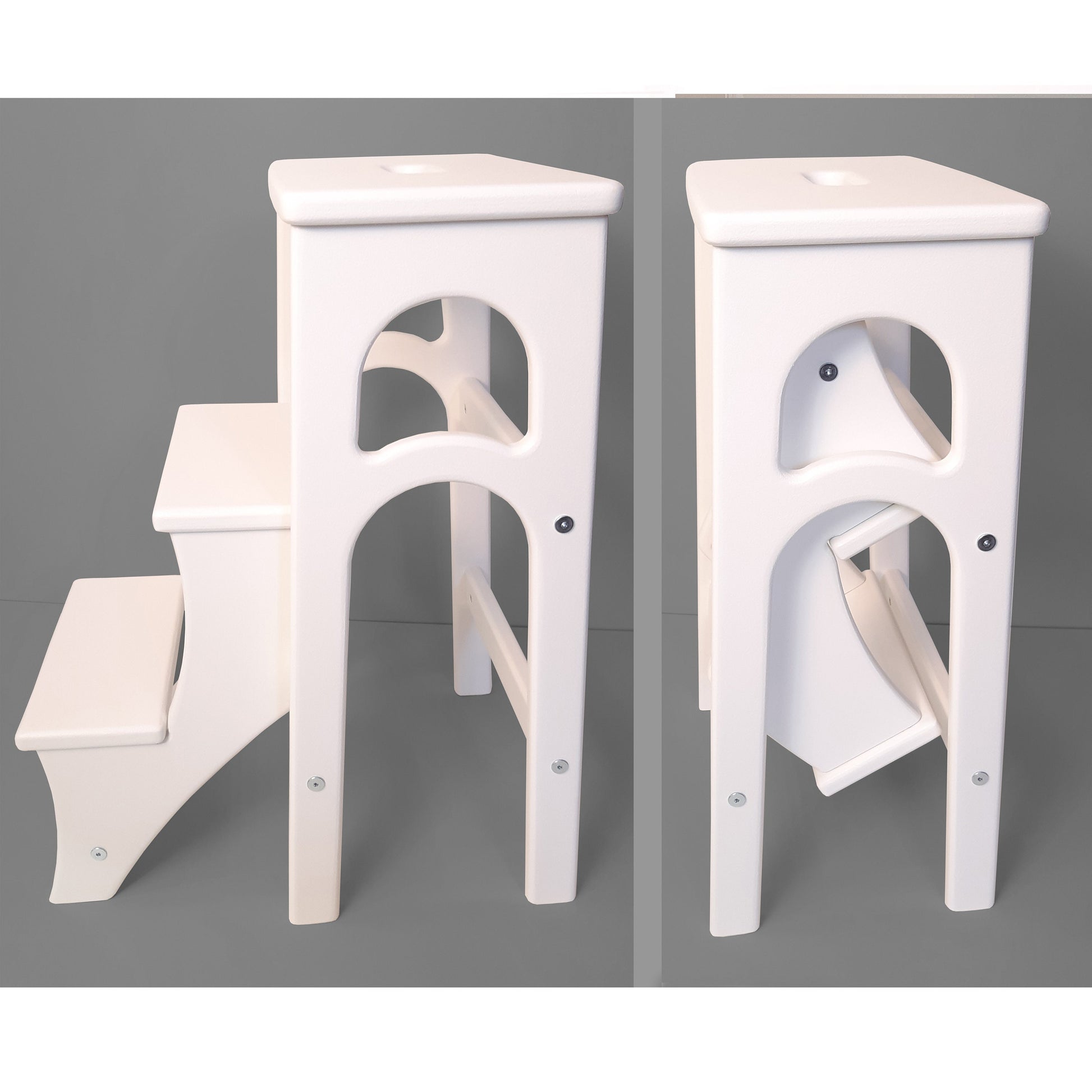 Stepladder for Everyone StepStool for Kitchen Stool Ladder for Library Foot Stool Kitchen Step Stool Dinning Stool White Dove color