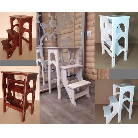 Stepladder, StepStool, Stool Ladder, Foot Stool, Convertible Chair, Kitchen Step Stool, Dinning Stool, Transformer Chair