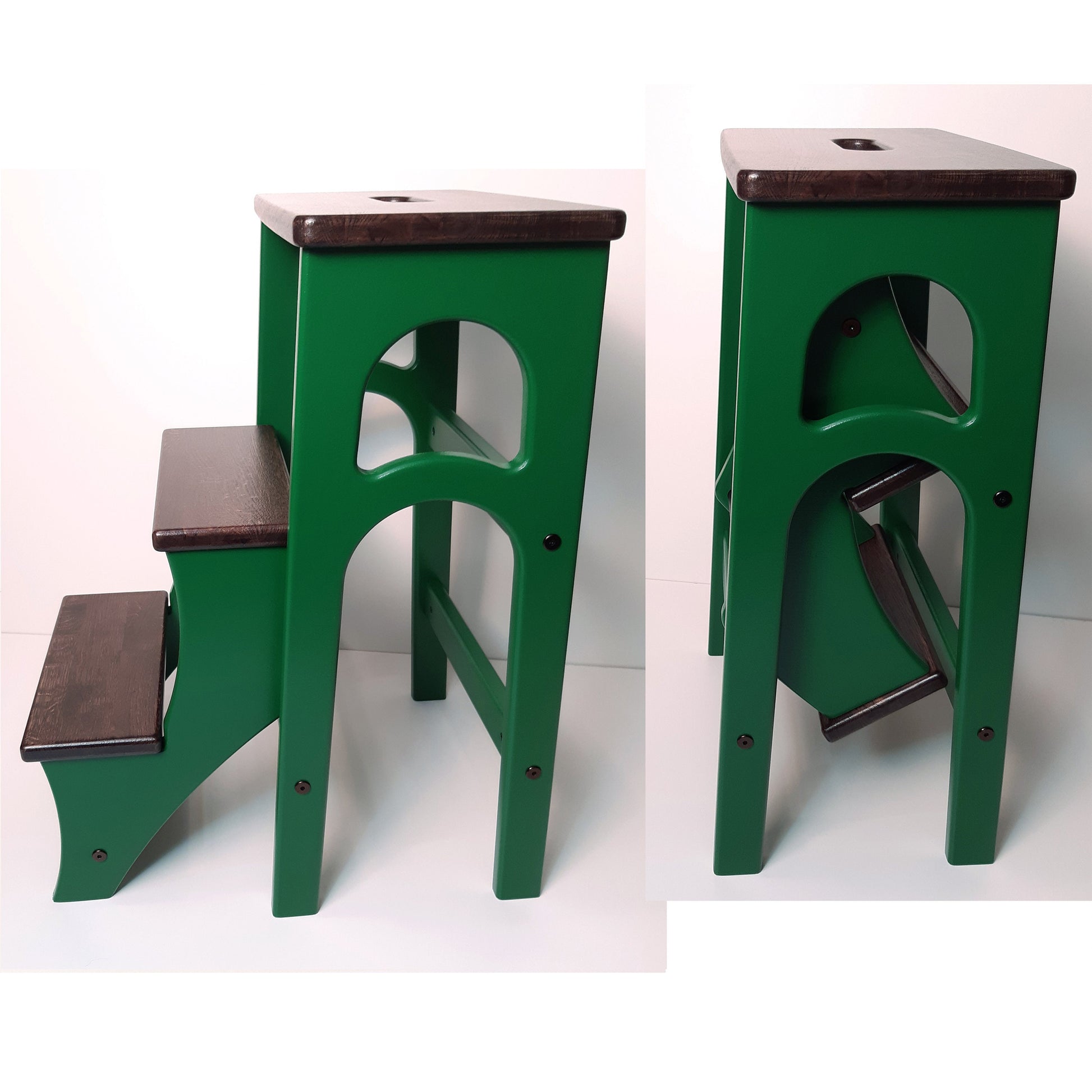 Stepladder Emerald Green, StepStool, Stool Ladder, Foot Stool, Convertible Chair, Kitchen Step Stool, Dinning Stool, Transformer Stool