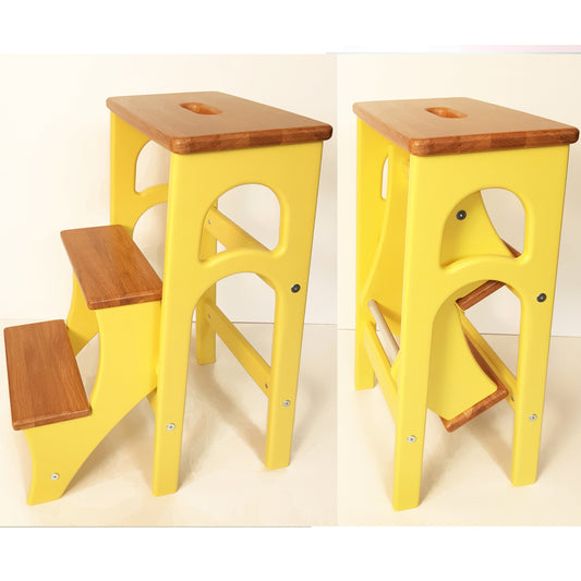 Stepladder for Kitchen StepStool for Library Stool Ladder Convertible Chair Kitchen Step Stool Dinning Stool Transformer Stool