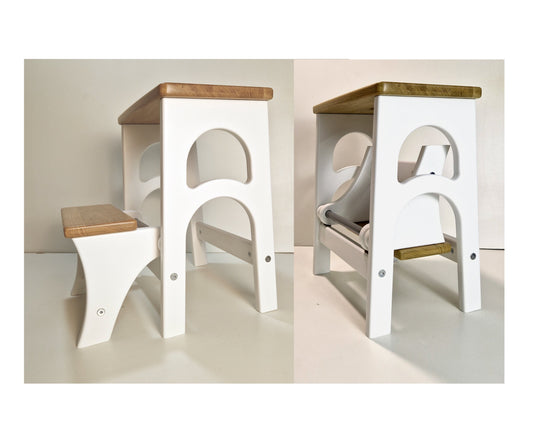 Stepladder, StepStool, Stool Ladder, Foot Stool, Convertible Chair, Kitchen Step Stool, Dinning Stool, Transformer 17.8"