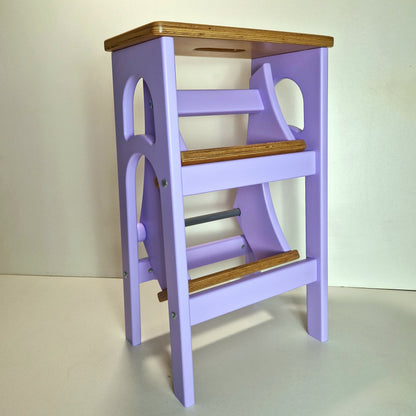 Stepladder Lilac, Violet, StepStool, Stool Ladder, Foot Stool, Convertible Chair, Kitchen Step Stool, Dinning Stool, Transformer