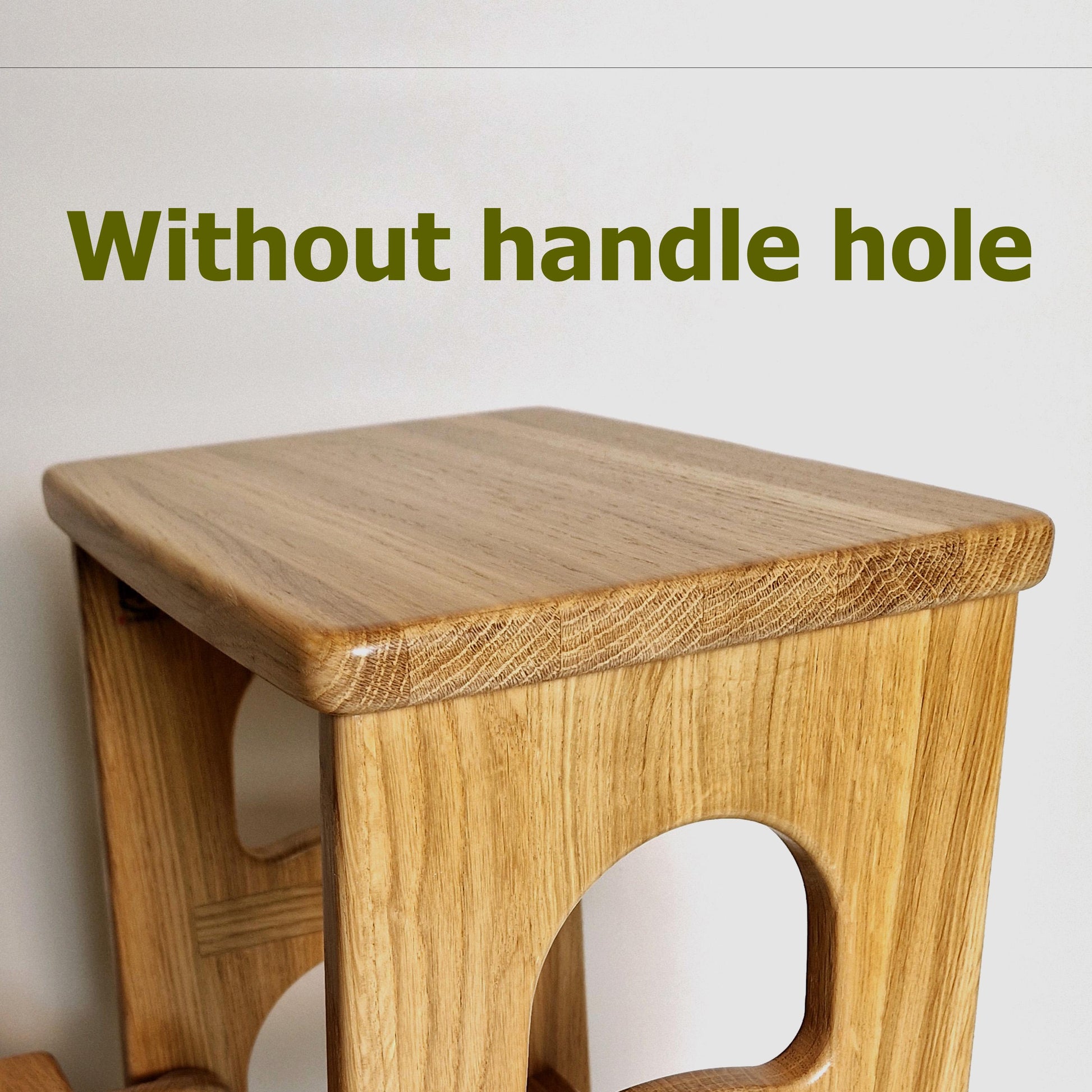 Natural Oak Stepladder 12,2inch/31cm wide, 17,8 inch/45 cm high, StepStool Natural Wood, Stool Ladder, Kitchen Step Stool