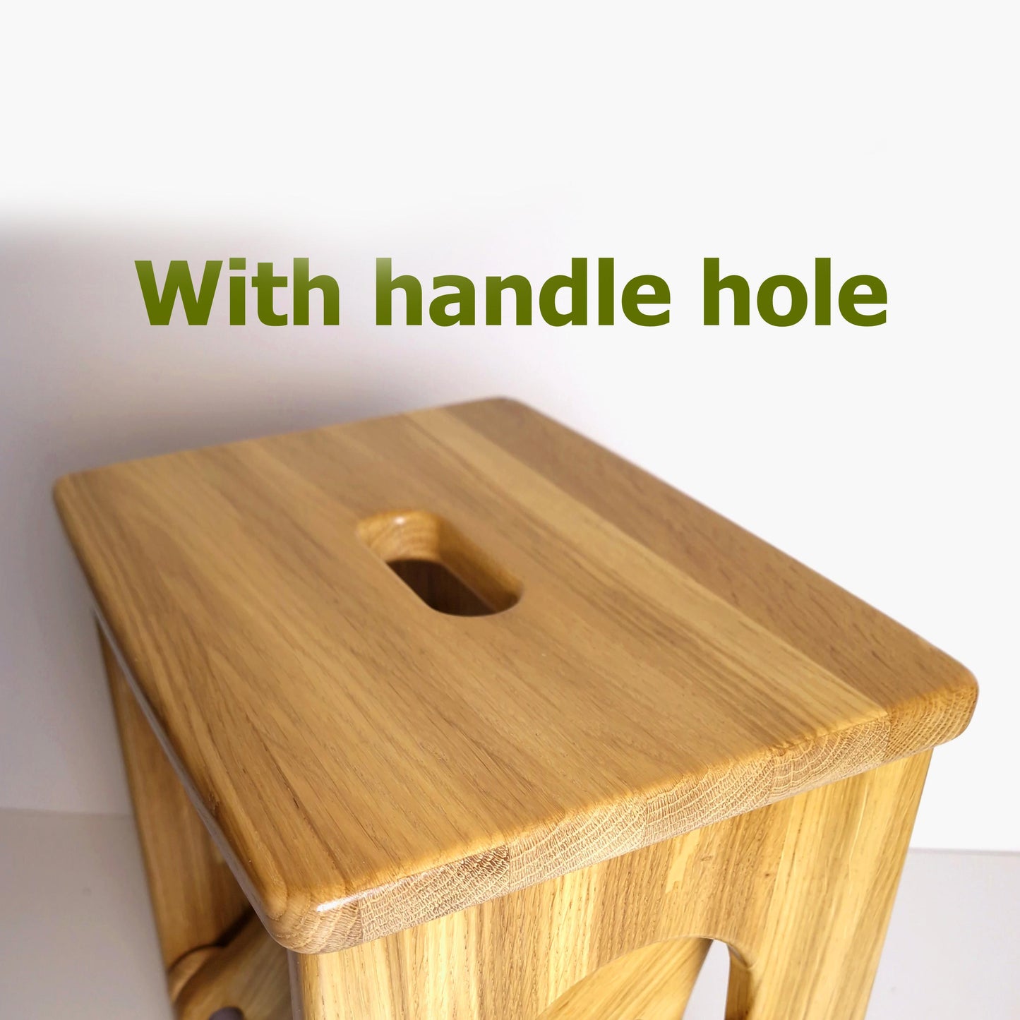 Natural Oak Stepladder 12,2inch/31cm wide, 17,8 inch/45 cm high, StepStool Natural Wood, Stool Ladder, Kitchen Step Stool