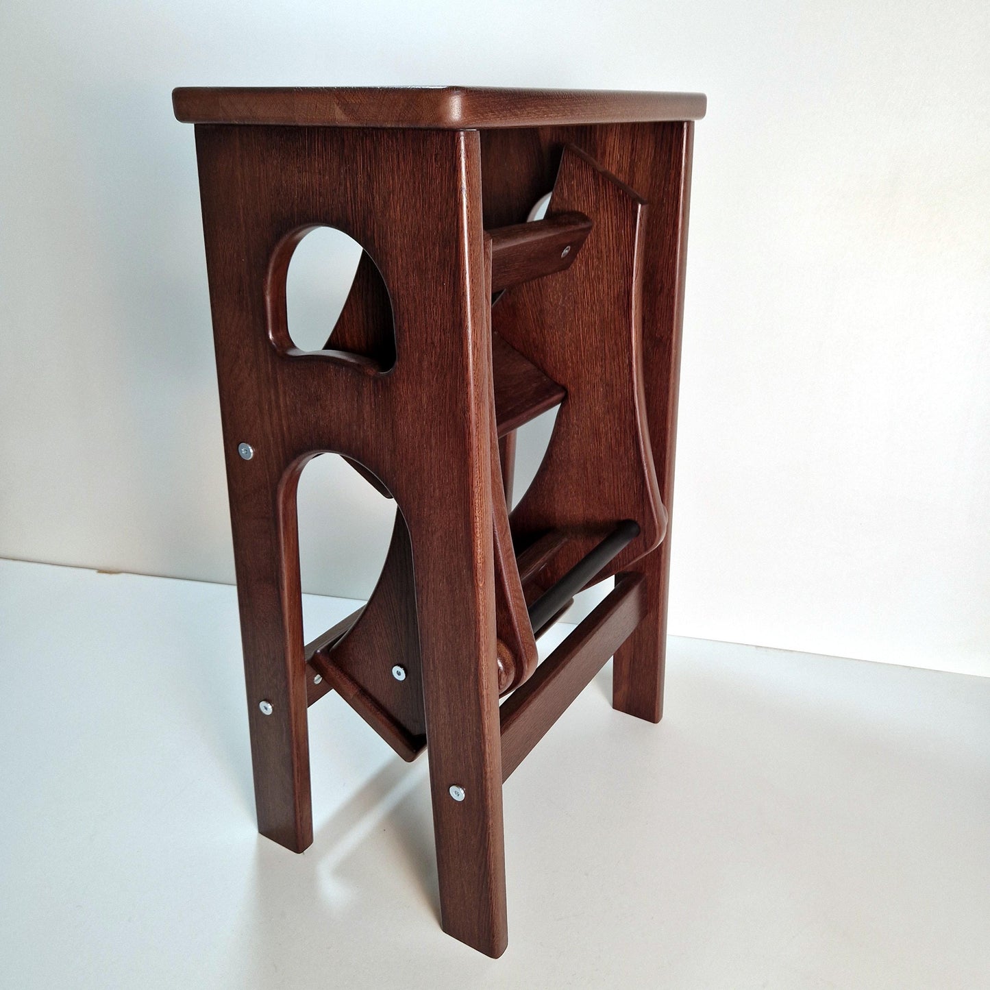 Natural Oak Stepladder, StepStool Natural Wood, Stool Ladder, Stand with Ukraine, Kitchen Step Stool, Dinning Stool, Transformer Stool