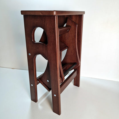Natural Oak Stepladder, StepStool Natural Wood, Stool Ladder, Stand with Ukraine, Kitchen Step Stool, Dinning Stool, Transformer Stool