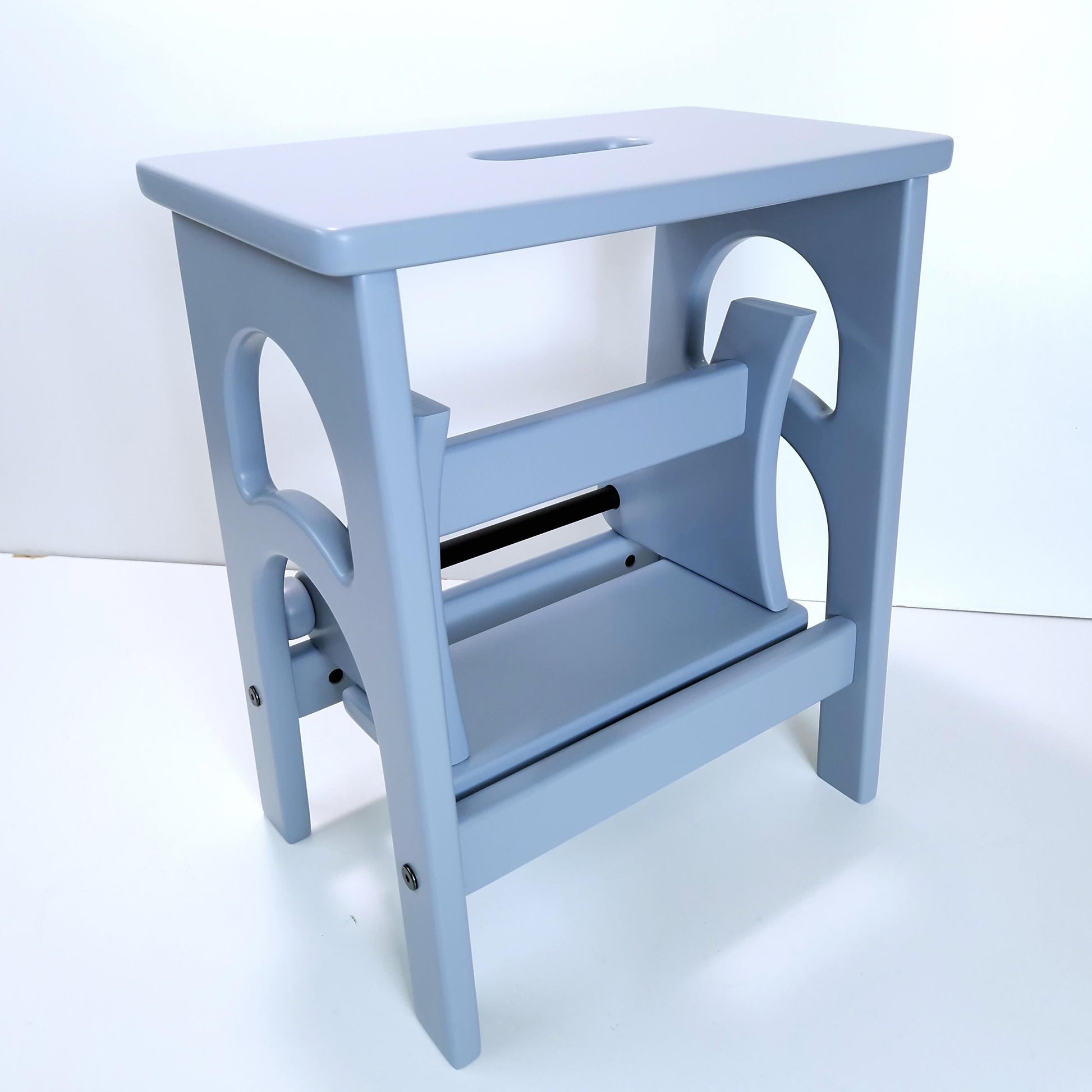 Handmade Wooden Step Stool | Convertible Stepladder for Kitchen, Home & Library