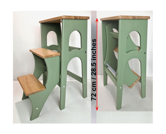 High Stepladder 28.5 inches, StepStool, Stool Ladder, Foot Stool, Convertible Chair, Kitchen Step Stool, Dinning Stool, Transformer Stool