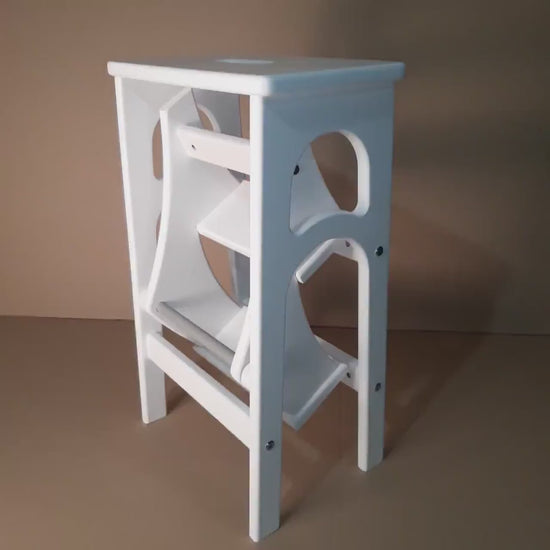 Stepladder for Everyone StepStool for Kitchen Stool Ladder for Library Foot Stool Kitchen Step Stool Dinning Stool White Dove color