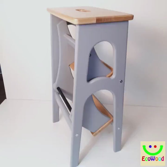 High Stepladder 28.5 inches, StepStool, Stool Ladder, Foot Stool, Convertible Chair, Kitchen Step Stool, Dinning Stool, Transformer Stool