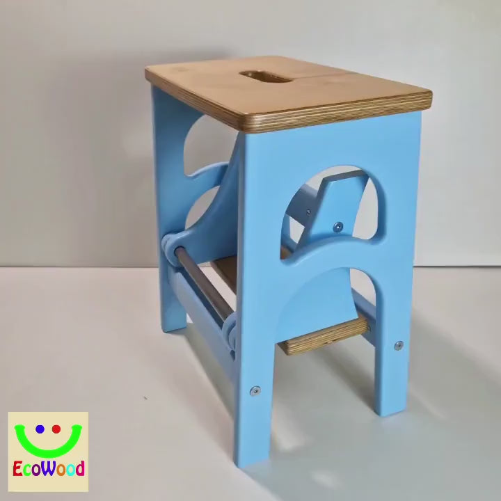 Stepladder, StepStool, Stool Ladder, Foot Stool, Convertible Chair, Kitchen Step Stool, Dinning Stool, Transformer 17.8"