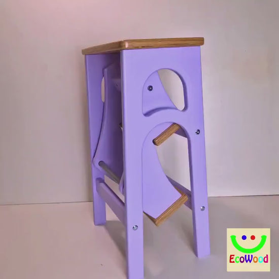 Stepladder Lilac, Violet, StepStool, Stool Ladder, Foot Stool, Convertible Chair, Kitchen Step Stool, Dinning Stool, Transformer