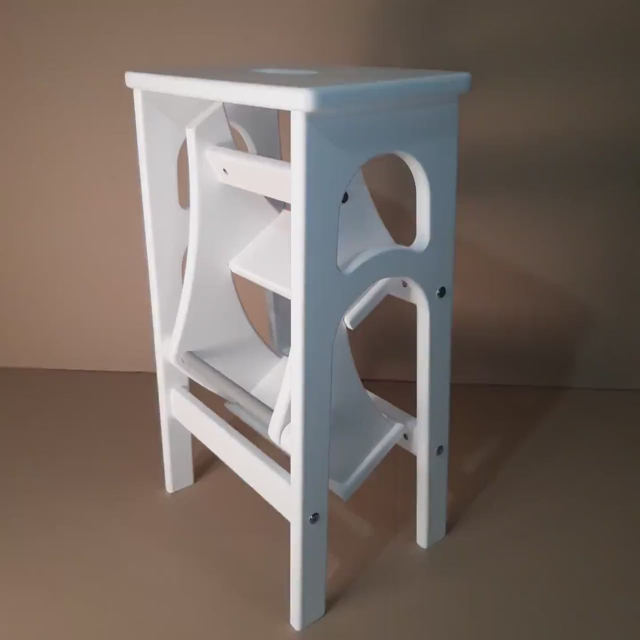 Wenge Stepladder, StepStool, Stool Ladder, Foot Stool, Convertible Chair, Kitchen Step Stool, Dinning Stool, Transformer Stool