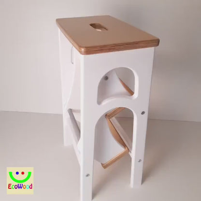 Stepladder, StepStool, Stool Ladder, Foot Stool, Convertible Chair, Kitchen Step Stool, Transformer Stool, Red ladder, Grey ladder